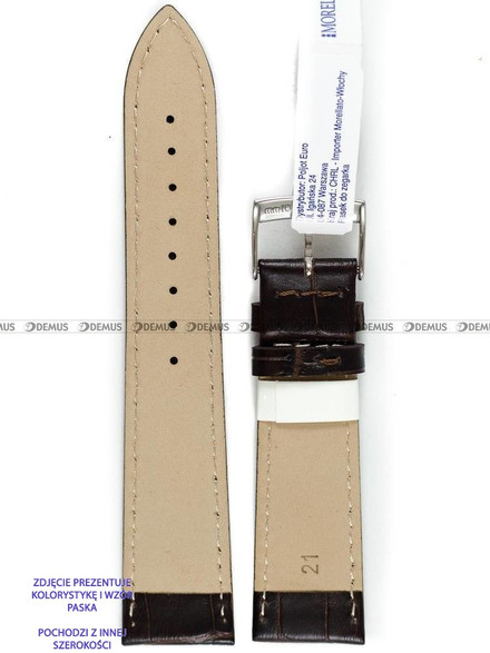 Pasek do zegarka skórzany - Morellato Bolle A01X2269480032CR28 - 28 mm