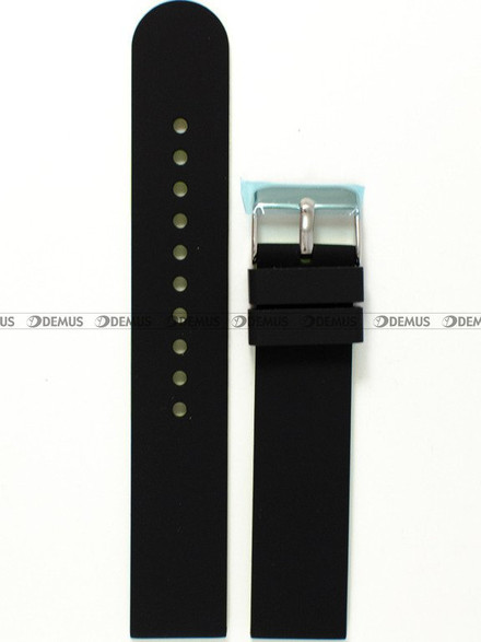 Silikonowy pasek do zegarka Chermond PG11.20.1.3, 20 mm, Czarny, Zielony