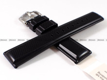 Kauczukowy pasek do zegarka Hirsch 40478850-2-22, 22 mm, Czarny