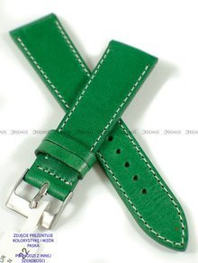 Skórzany pasek do zegarka LAVVU LSSUG20, 20 mm, Zielony
