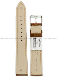 Pasek skórzany do zegarka - Rochet Charleston 5491804ST - 18 mm - Brązowy