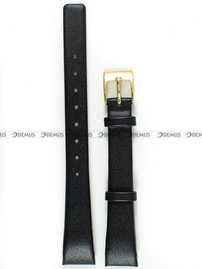 Skórzany pasek do zegarka Obaku V150LABRB1, 14 mm, Czarny