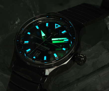 Vostok Europe Expedition Glacier 592A784BS2 Zegarek Męski - Limitowana Edycja - w zestawie silikonowy pasek luminescencyjny, świecący w nocy