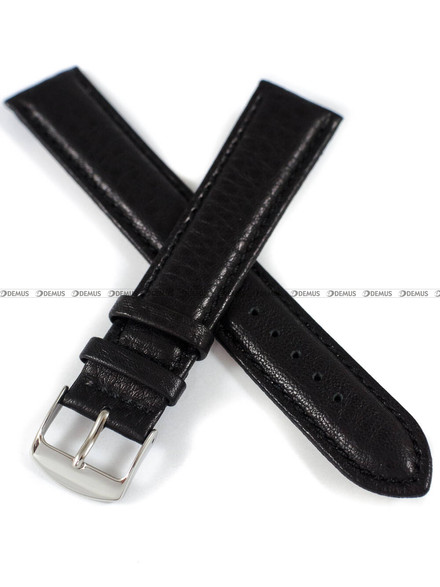 Skórzany pasek do zegarka Horido 0074L.01.20S, 20 mm, Czarny