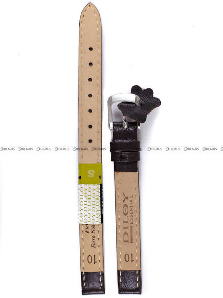 Skórzany pasek do zegarka Diloy 302EL.10.2, 10 mm, Brązowy