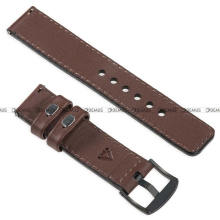 Skórzany pasek do zegarka moVear WQU0C01RE00BKMM22B1, 22 mm, Brązowy
