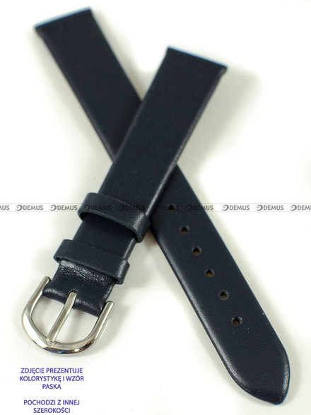 Skórzany pasek do zegarka Pacific W36L.18.5, 18 mm, Niebieski