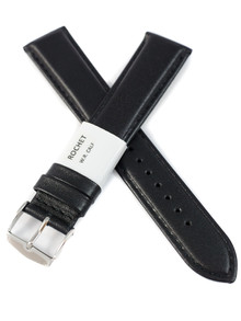 Pasek skórzany do zegarka - Rochet Neptune 7235701 XL - 20 mm - Czarny