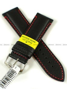 Skórzany pasek do zegarka Morellato A01X4909C18883CR24, 24 mm, Czarny