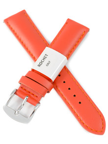 Pasek skórzany do zegarka - Rochet New York 3011819XS - 18 mm - Pomarańczowy