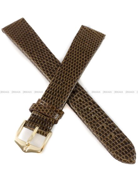 Pasek skórzany z jaszczurki do zegarka - Hirsch Lizard 01766010-1-17 - 17 mm