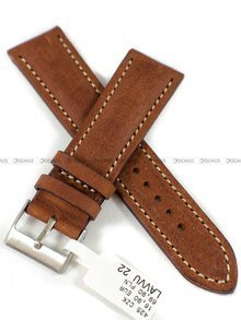 Skórzany pasek do zegarka LAVVU LSRUH22, 22 mm, Brązowy