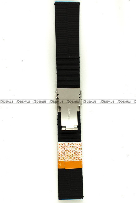 Poliuretanowy pasek do zegarka Diloy SBR30.24.1, 24 mm, Czarny