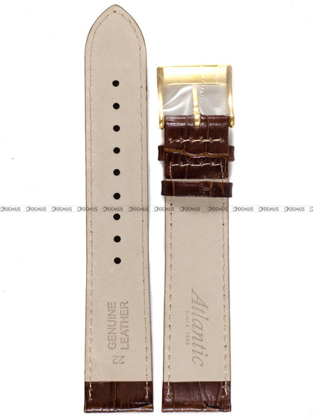 Pasek do zegarka skórzany Atlantic - PA ATL SKORA BRAZ KROK-P 22GXL - 22 mm