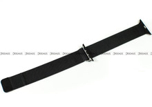 Siateczkowa (mesh), zapinana na magnes bransoleta do zegarka Demus Bra4, 20 mm, Przy kopercie: 38 mm, Czarna