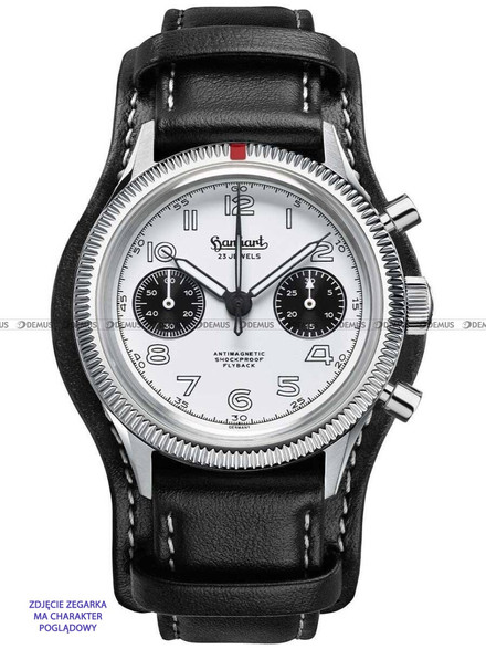 Pasek skórzany z podkładką do zegarka Hanhart 417 ES 42 mm - 21 mm - L