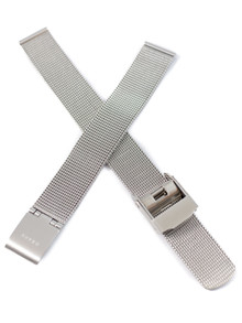 Siateczkowa (mesh) bransoleta do zegarka Obaku V211LXCIMC, 12 mm, Srebrna