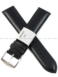 Pasek skórzany do zegarka - Rochet Screen 6330701 - 20 mm - Czarny