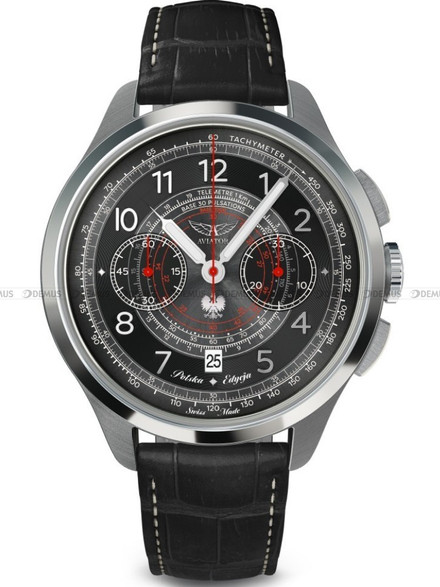 Zegarek Męski Aviator Heritage Chronograph Trimeter V.4.40.0.350.4 PL - Limitowana, Polska edycja