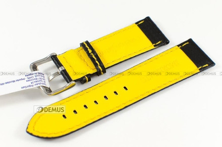 Skórzany pasek do zegarka Morellato A01U3586977897CR24, 24 mm, Czarny