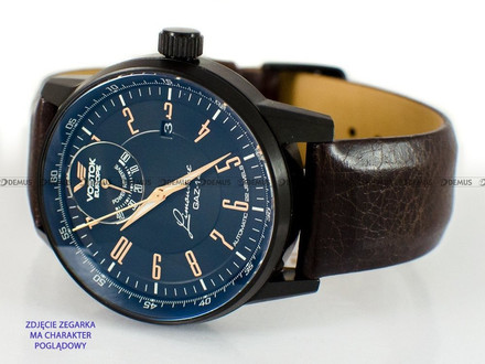 Pasek skórzany do zegarka Vostok Europe Limousine Gaz-14 YN85-560C520 - 22 mm