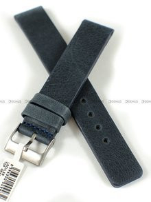 Skórzany pasek do zegarka LAVVU LSCUL18, 18 mm, Niebieski