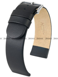 Skórzany pasek do zegarka Hirsch 17872050-2-24, 24 mm, Czarny