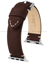 Pasek skórzany z adapterem do Apple Watch - Hirsch Ranger 05402010AD-2-20 - 20 mm - Zestaw