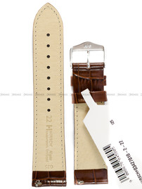 Skórzany pasek do zegarka Hirsch 03427010-2-22, 22 mm, Brązowy