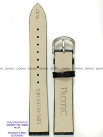 Skórzany pasek do zegarka Pacific W42.12.1, 12 mm, Czarny