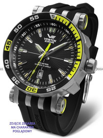 Silikonowy pasek do zegarka Vostok Energia H283, 20 mm, Czarny