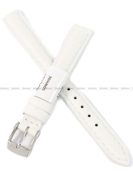 Pasek skórzany do zegarka - Rochet Miami 5411202ST - 12 mm - Biały