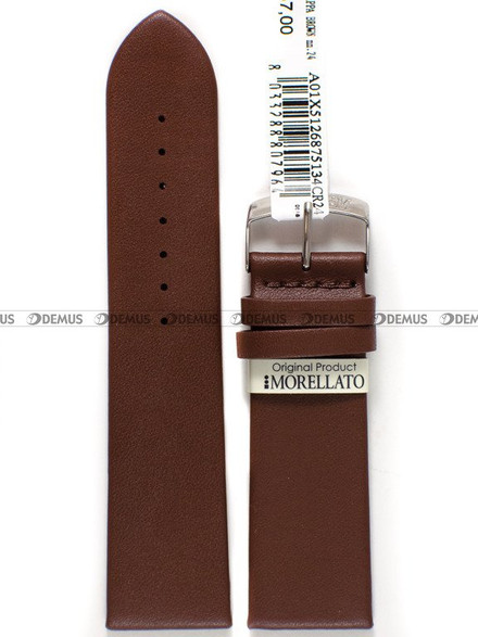 Skórzany pasek do zegarka Morellato A01X5126875134CR24, 24 mm, Brązowy