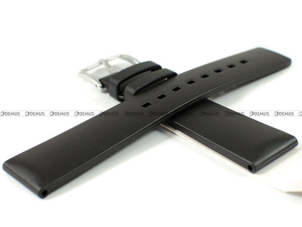Kauczukowy pasek do zegarka Hirsch 40538850-2-20, 20 mm, Czarny