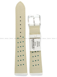 Pasek skórzany do zegarka - Rochet Buffalo 5020702 - 20 mm - Biały