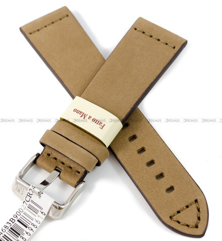 Skórzany pasek do zegarka Morellato A01X4683B90027CR24, 24 mm, Brązowy