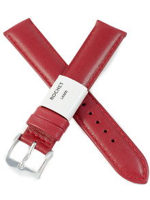 Pasek skórzany do zegarka - Rochet Screen 6330605 - 18 mm - Czerwony