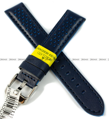 Skórzany pasek do zegarka Morellato A01X5272C91162CR18, 18 mm, Niebieski