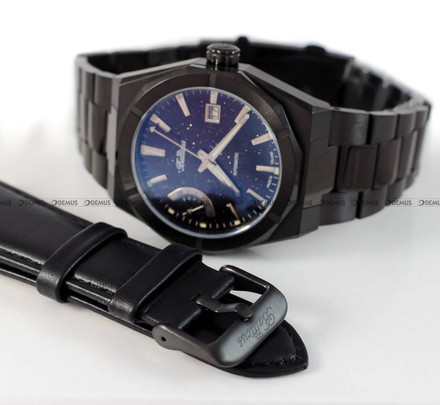 Zegarek Męski Balticus Gwiezdny Pył 40 mm z rezerwą chodu BALSDBPRBA - Dodatkowy pasek w zestawie