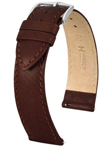 Skórzany pasek do zegarka Hirsch 17920210-2-22, 22 mm, Brązowy