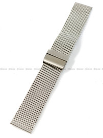 Bransoleta mesh do zegarka - BMS03.22.Z-GSP - 22 mm - z zabezpieczeniem - srebrna