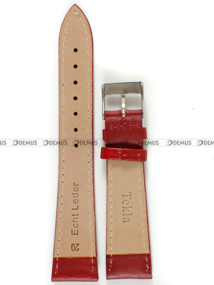 Skórzany pasek do zegarka Tekla PT39.20.4.4, 20 mm, Czerwony