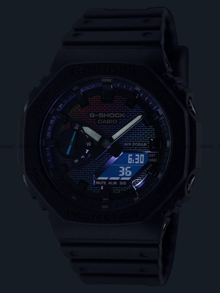 G-SHOCK Carbon Core Guard Rainbow Brick Wall GA 2100RW 1AER Zegarek Męski