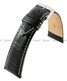 Skórzany pasek do zegarka Horido 9613.01.24S, 24 mm, Czarny