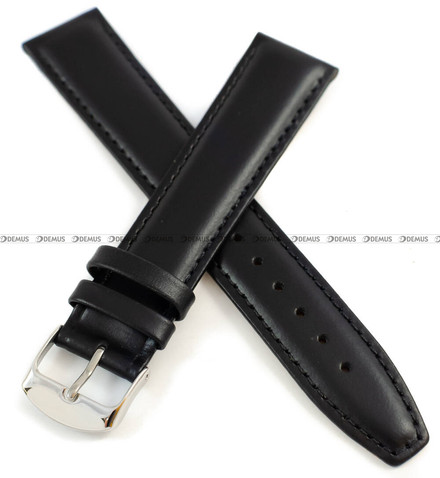 Skórzany pasek do zegarka Horido 0077L.01.20S, 20 mm, Czarny