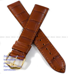 Pasek skórzany z aligatora do zegarka - Hirsch London 04207179-1-16 - 16 mm