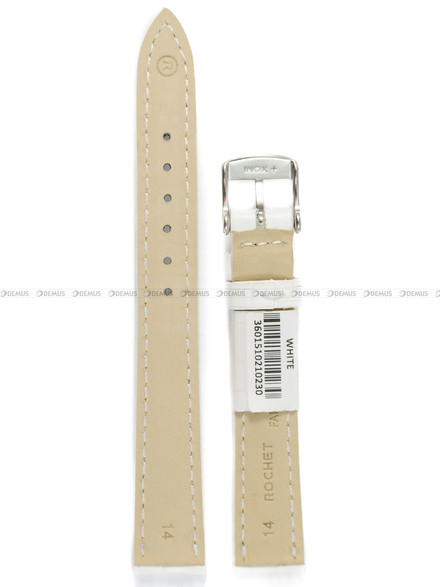 Pasek skórzany do zegarka - Rochet Charleston 5491402ST - 14 mm - Biały