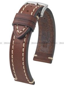 Skórzany pasek do zegarka Hirsch 10900210-2-22, 22 mm, Brązowy