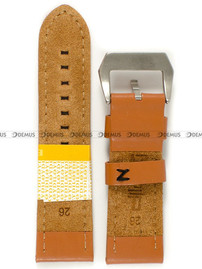 Skórzany pasek do zegarka Diloy 384.26.3.1, 26 mm, Brązowy