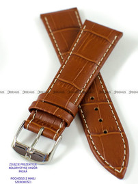 Skórzany pasek do zegarka Horido 9613.03.24S, 24 mm, Brązowy
